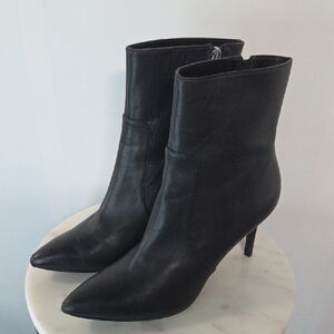 Calvin Klein Black Heeled Boots Size 8.5